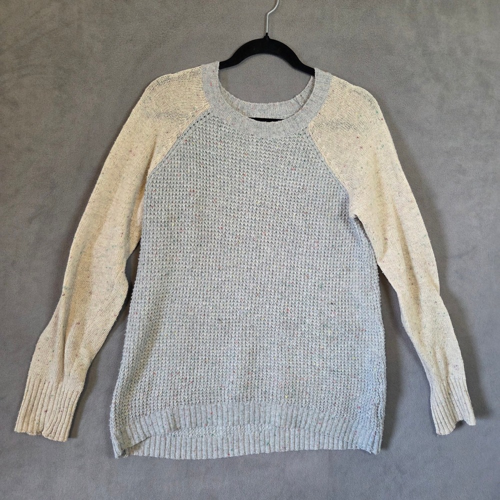 Olivia Sky Speckled Colorblock Sweater Women's Size Medium Casual Cozy Knit